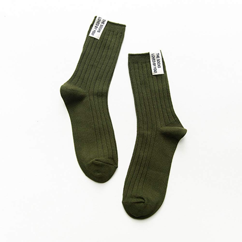 10 pares de calcetines de algodón para mujer, supertranspirables, monocolor, rayas verticales, 10 colores