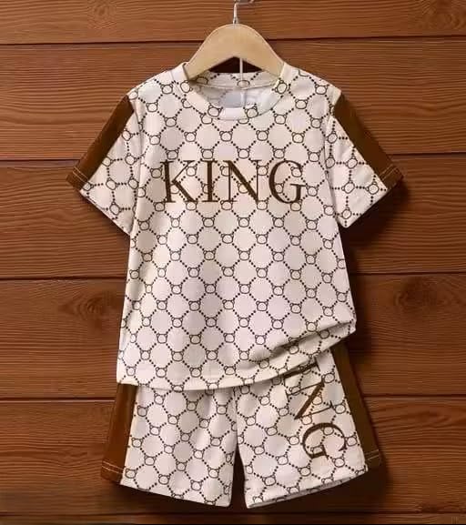 Image of Summer and all seasons dresses for Kids and baby cottonblend|||3,G,Brwn Baba suit boys