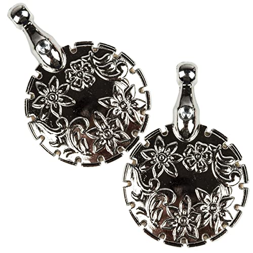 J.CARP 2Pcs Yarn Cutter Pendants, Silver Metal Thread Cutter Pendant for DIY Sewing Tools