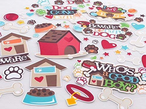 Paper Die Cuts - Dog Gone Cute - Over 60 Cardstock Scrapbook Die Cuts - By Miss Kate Cuttables #TOP2