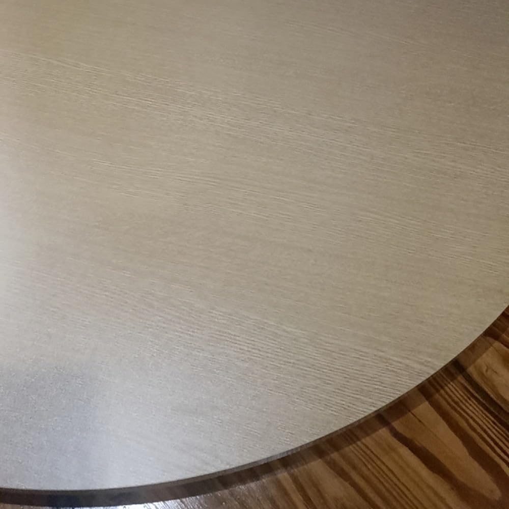 Bandeja giratoria de madera de 127 cm, mesa de comedor de 70 cm, plato giratorio silencioso para mariscos y aperitivos, elegante acabado blanco