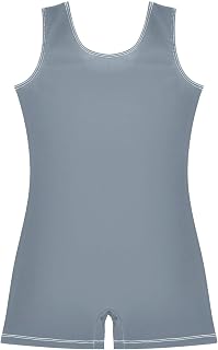 Girl Gymnastics Leotard Light Pink One-Piece Kids Unitard Biketards with Shorts, Leotard for Girls Gymnastics