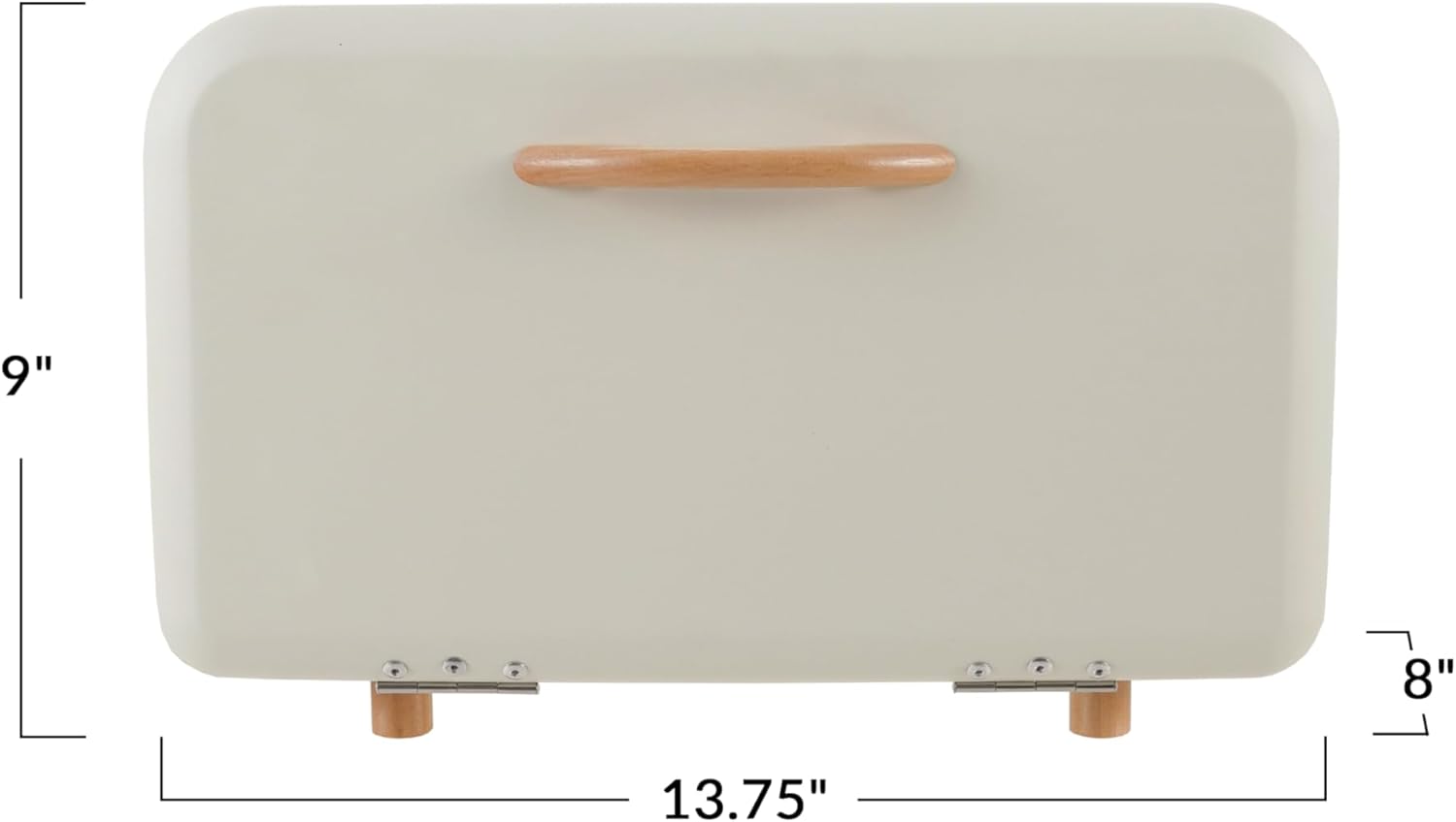 Bloomingville Metal Bread Box, Natural and White