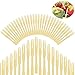 Produktbild EMAGEREN 400 Stück Pommes Frites Gabel Einweg-Partygabeln aus Bambus Pommesgabeln Besteck Bio-Gabel Einweg-Gabel Einweg Holz Pieker Spieß mit Zwei Zinken für Obst Cocktail Zuhause Gastronomie Party