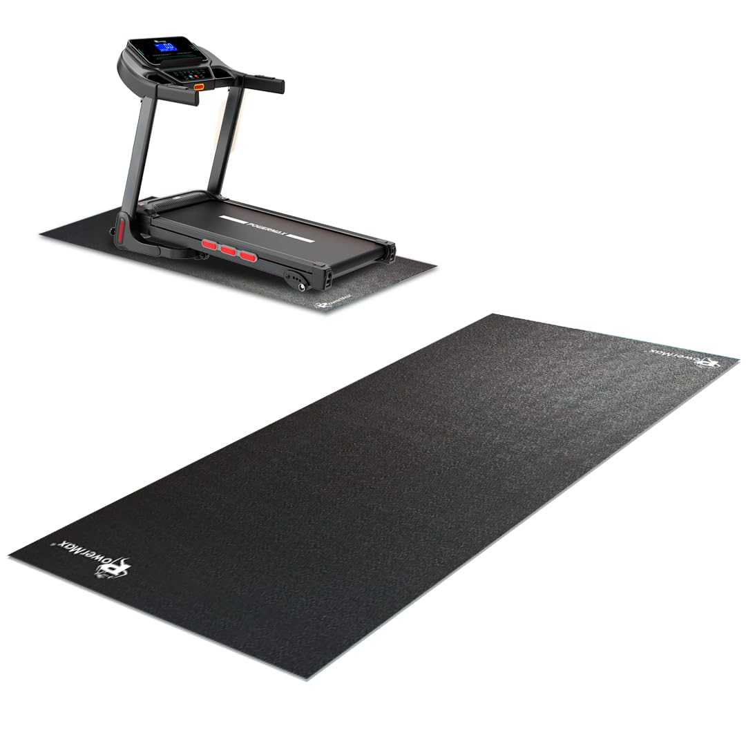 PowerMax Fitness PMM-09 Treadmill Mat - High-Density, Electric Shock Insulation, Flooring Protection, Non-Slip, Easy-to-Clean Surface - Ideal for Home Gym Use (Black)-image-28