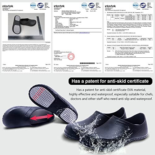 Jswei Professional Slip Resistant Clog Unisex Work Shoe Chef Shoe Nurse Shoe Construction Shoes Doctor Shoes Black 7.5 #TOP4
