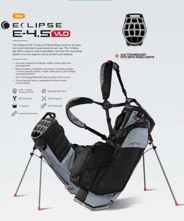Sun Mountain Eclipse E-4.5 14-Way VLO Stand Bag 2026