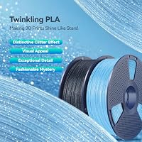 SUNLU Glitzer PLA Filament 1,75 mm, 1KG PLA Sparkle Schwarz – Ansicht 3