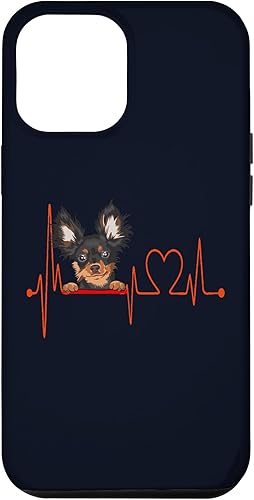 iPhone 12 Pro Max Russian Toy Terrier Heartbeat EKG My Dog Is My Valentine Case