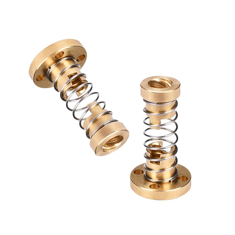 Lysee 3D Printer Parts & Accessories - T8 Anti Backlash Spring Loaded Nut Elimination Gap Nut for 2MM 4MM 8MM Threaded Rod Lead Screws DIY 3D Printer Parts - (Size: Lead 8mm)