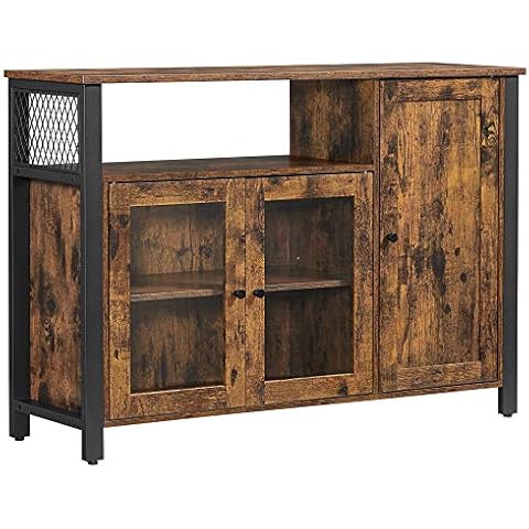 VASAGLE Rustic Brown Storage Cabinet Cover