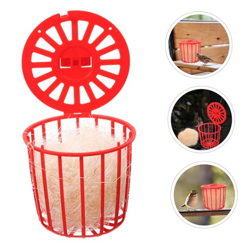 Image of 2pcs Bird's Nest Where Bird Nest Container Canary Nest Pan Parakeet Nest Bird Nesting Bowls Bird Nests Plastic Hollow Cage Nest Bird Nest Bowl Pet Supplies Parrot