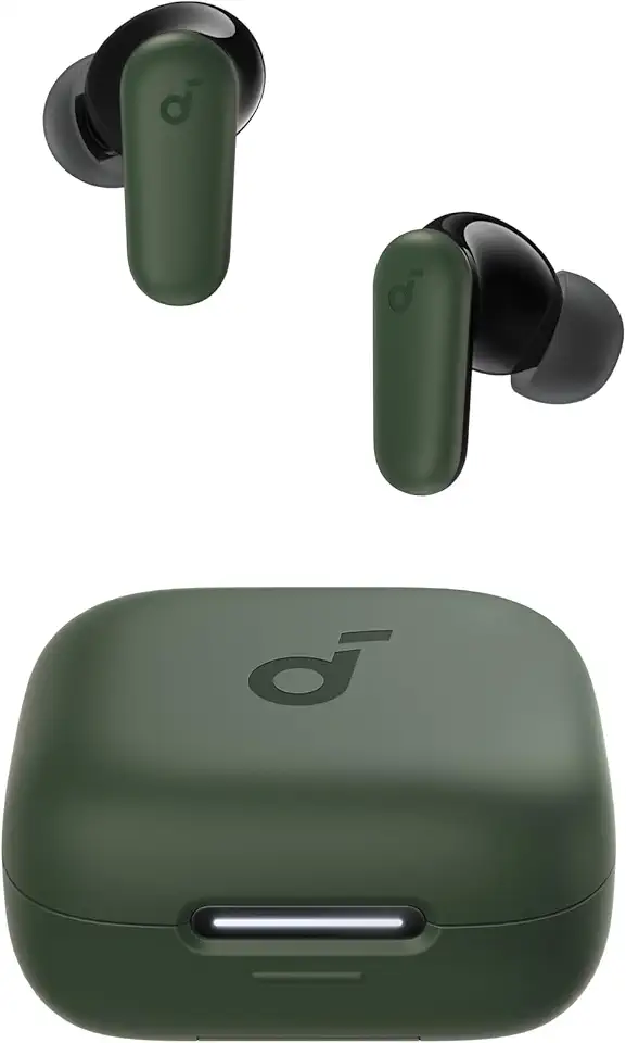 soundcore P30i da Anker, Fone de Ouvido Bluetooth 5.4 com Cancelamento de Ruído Adaptativo, Graves Poderosos, 45H de Reprodução, Estojo 2-em-1 com Suporte para Celular, IP54, Fone sem fio TWS, Verde