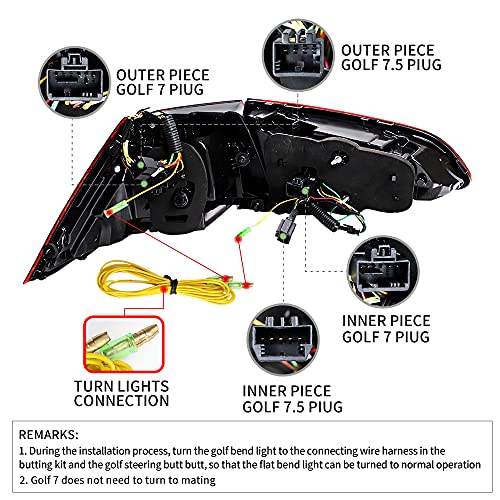 Feux arriere Golf 7.5 VLAND rouge look moderne pour vos trajets - 4