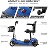 (20 Miles) Foldable Mobility Scooters for Seniors Foldable, 4 Wheeled Folding Powered Mobility Scooters with LED Lights and USB Port, 330 LBS (Blue-M2)