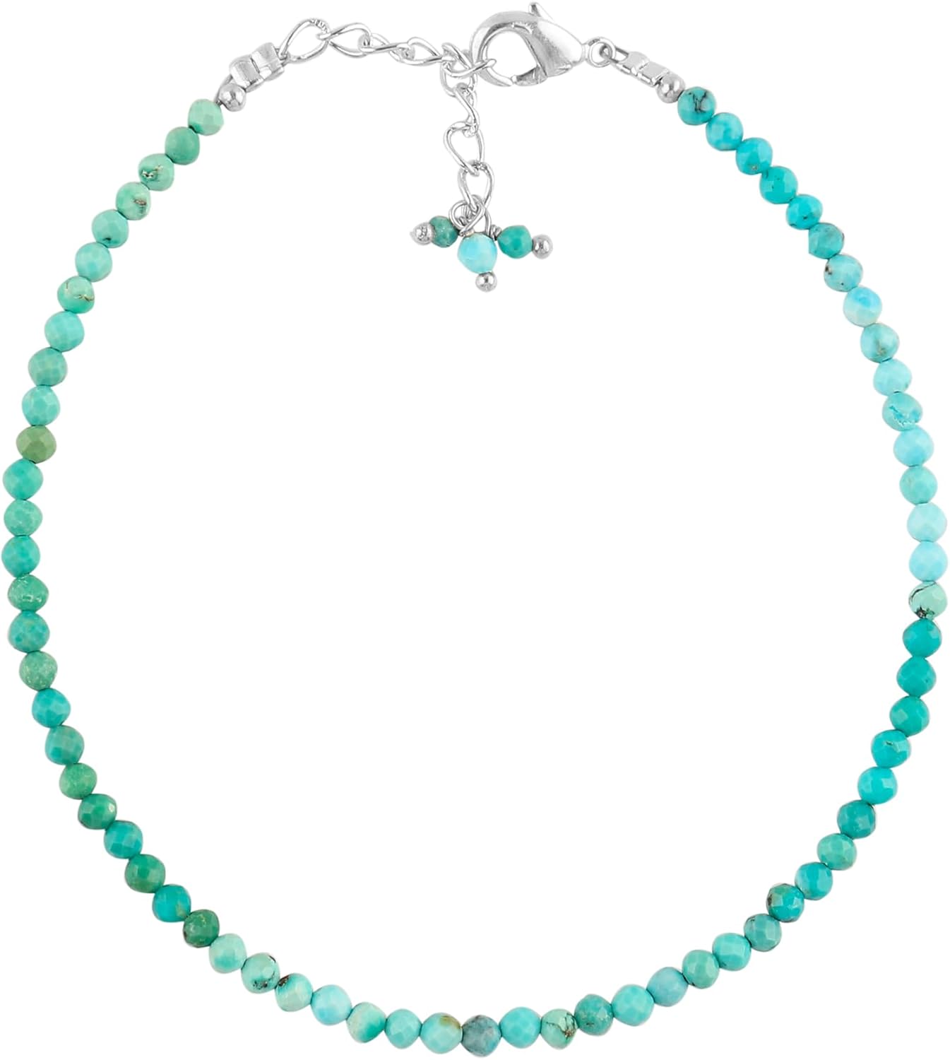 NJCRAFT Minimalist Beaded Bracelet for Women – 2-3mm Micro Faceted Crystal Beads | Lightweight Adjustable Layering Bracelet