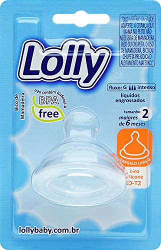 Bico Para Mamadeira Sil Big O T2 Fluxo G, Lolly, Transparente