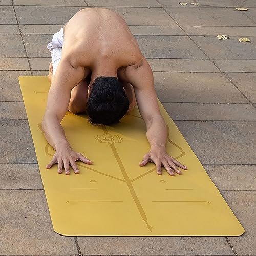Liforme Original Yoga Mat – Free Yoga Bag Included - Patented Alignment System, Warrior-like Grip, Non-slip, Eco-friendly, sweat-resistant, long, wide, 4.2mm thick mat for comfort - Image 4
