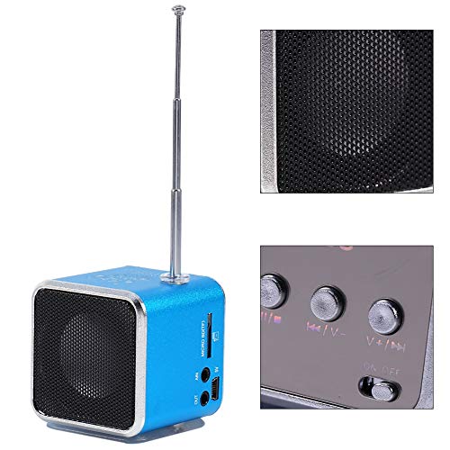 Fosa Digital Portable Mini Speaker Music Mp3/4 Player/Tf Usb Disk Speaker Fm Radio For Outdoors & Indoors: Home, Dorm Room, Kitchen, Bathroom, Car, Parties, Travel, Sports, Ect(Blue) #TOP2