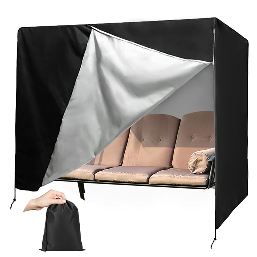pour Housse Balancelle Jardin 3-4 Places,pour Housse de Balancelle 3 Places, Protection Solaire pour Balançoire de Jardin,220x145x170 cm,Tissu Oxford 420D,pour Balancelle de Jardin,Hamac