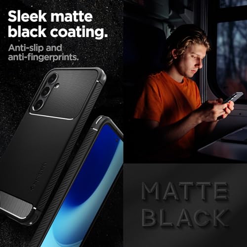 Image of Spigen Rugged Armor | Samsung Galaxy S23 FE Case [Air Cushion Protection] [Flexible] Galaxy S23 FE Back Cover | TPU - Matte Black
