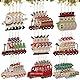 36 Stück Holz Weihnachtsdeko Anhänger,Kleine Christbaumschmuck Holz Ornamente,Weihnachtsbaumschmuck Set,Holz Christbaumschmuck Anhänger Weihnachten Deko, Für Dekor Weihnachten Party (Stil-A)