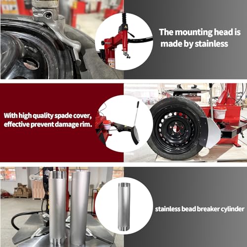 Image of KATOOL 2.0HP Tire Changer Bead Blaster Wheel Balancer Machine Combo KT-T830+KT-B700 Tire Changer Machine Tire Machine, Outside clamp 12-24 inch Inside clamp14-26 inch with φ8 Inch Cylinder