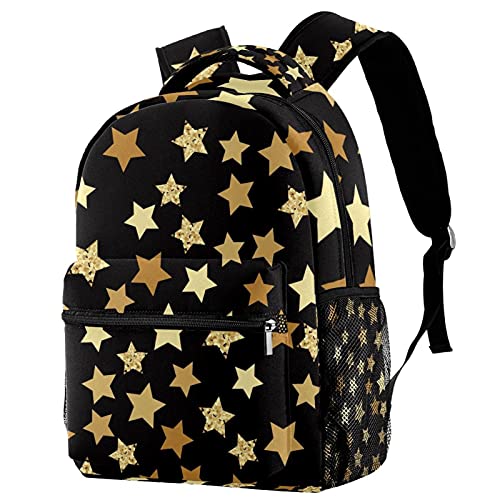 Sac à dos homme femme étoiles jaune doré pour le travail et les loisirs