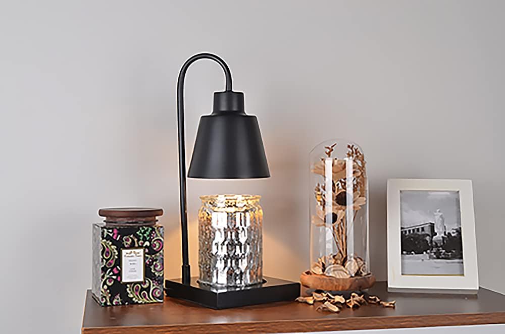 Aurora Candle Lamp Warmer Candle Wax Lamp with Adjustable Temperature for Aromatherapy Wax Melts (Black) : Home & Kitchen