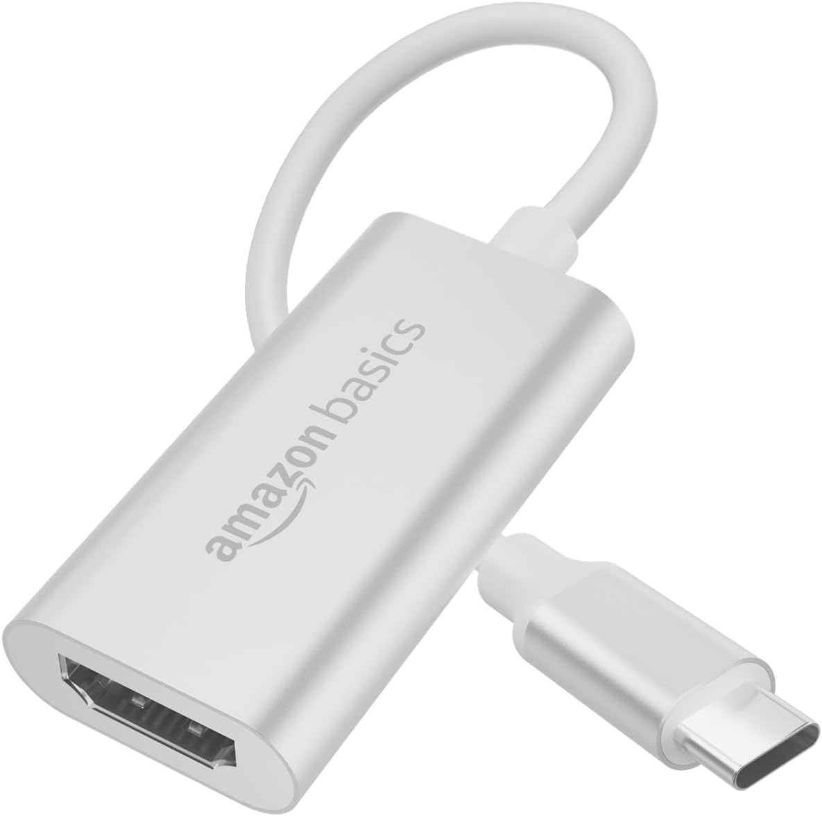 Amazon Basics USB C to HDMI Adapter, Type C to HDMI 4K Adapter (Thunderbolt 3 Compatible) with Video, Audio Output, Compatible with All Smartphones and Tablet, laptops