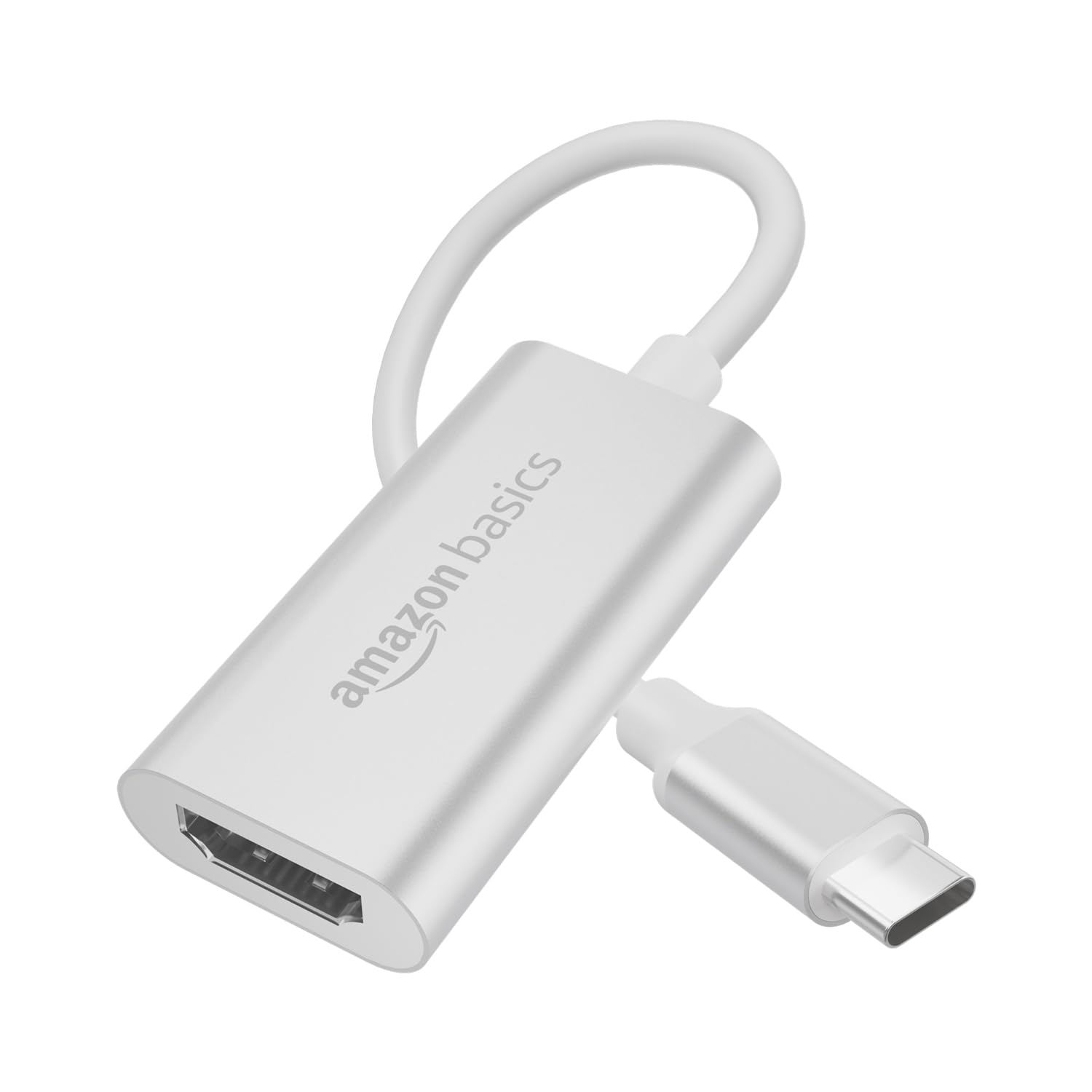 amazon basics USB C to HDMI Adapter, Type C to HDMI 4K Adapter (Thunderbolt 3 Compatible) with Video, Audio Output, Compatible with All Smartphones and Tablet, laptops