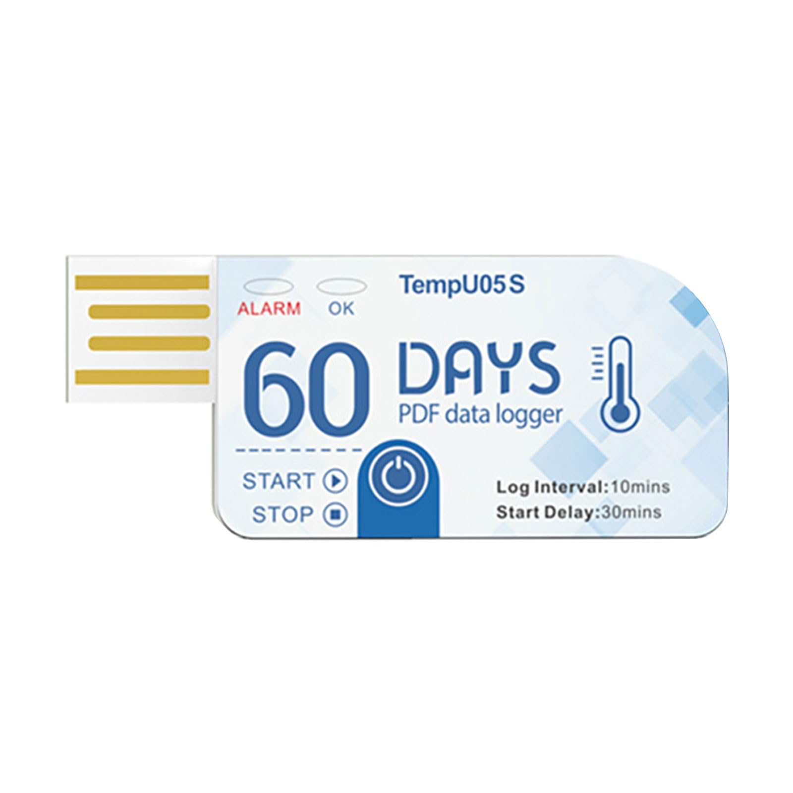 Jiingekk 1 Pack Professional Temperature Data Logger 10000 Points 60Days Thermometers Logger For Temperature Tracking Recorders