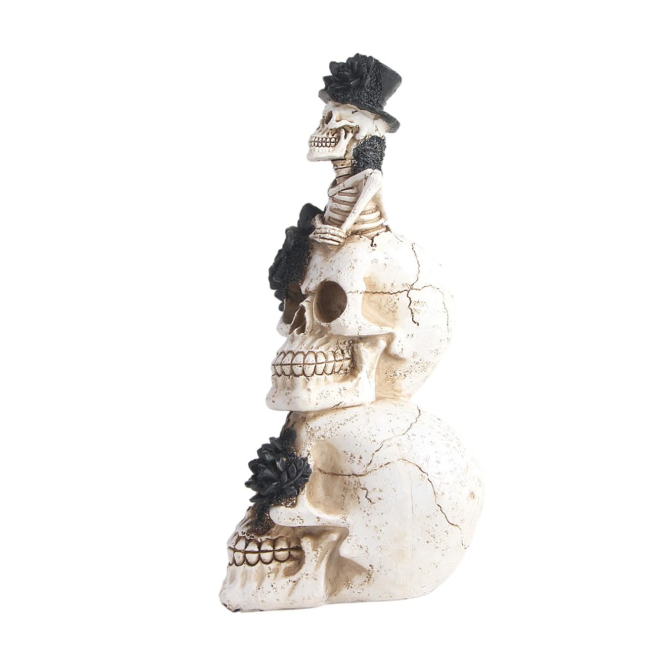 Homoyoyo Modelo de Cráneo Humano para Halloween y Decoración de Día de Muertos Adorno para Escritorio Beige