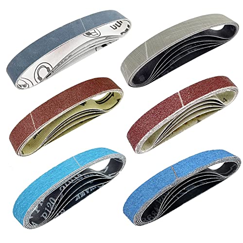 36Pcs 1/2" X 12" Knife Sharpening Sanding Belts,Knife Sharpening Belt Kit For Official Work Sharp Knife & Tool Sharpener (Wskts & Wskts-Kt/Mk.1 & Mk.2)80/120/240/400/1000/2500 Grits #TOP11