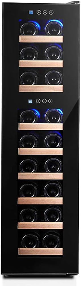 Wine Cooler Refrigerator –Update Version -Compressor Wine Cooler– Wine Coolers freestanding Dual Zone Stores Upto 18 Bottles