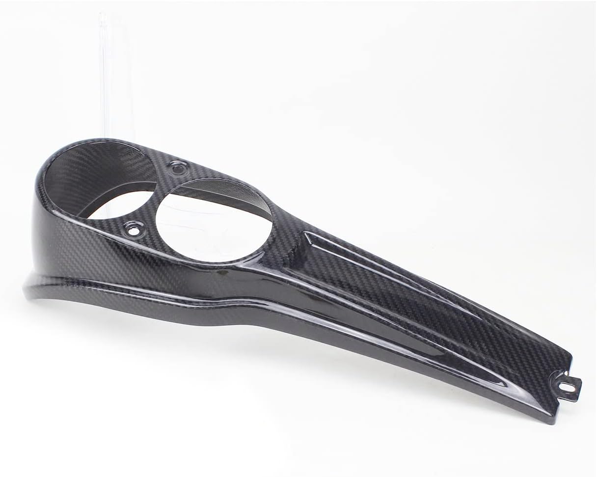 POWER JAMES Black 100% Carbon Fiber Gas Fuel Tank Console Dash Panel Cover for Harley Davidson 18-22 Low Rider FXLR 2020 2021 FXLRS