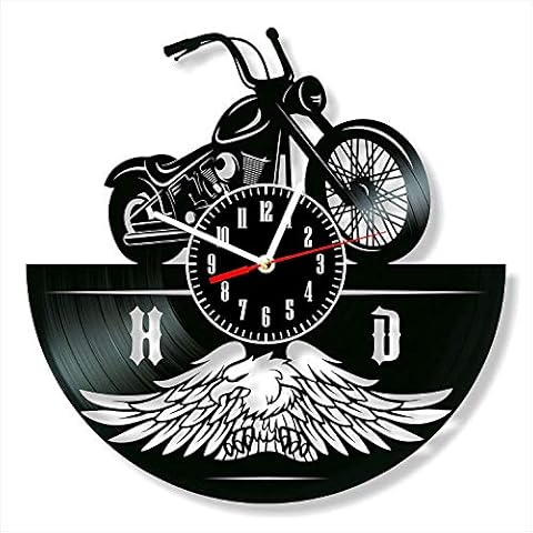 Harley Davidson Vinyl Wall Clock Vinyl Record Retro Wall Clock Birthday New Year Christmas birthday Gift Personality creative home design wall decoration Cover
