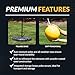 Hathaway Tetherball and Rope Set with Fillable Base – Outdoor Game for Backyard Fun, Durable Ball, Adjustable Rope, Rust-Resistant Steel Tether Ball Pole & Portable Design, Ideal for Kids and Adults