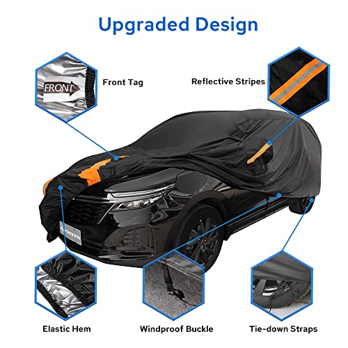 Image of Avecrew SUV Car Cover Waterproof All Weather for Automobiles, Outdoor Full Exterior SUV Covers (Length: 193 inch-208 inch)