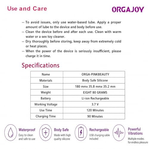 Image of Wireless Personal Care Massager Device, Rechargeable, Multi-Mode, Soft Silicone Finish, Compact and Portable, Pink