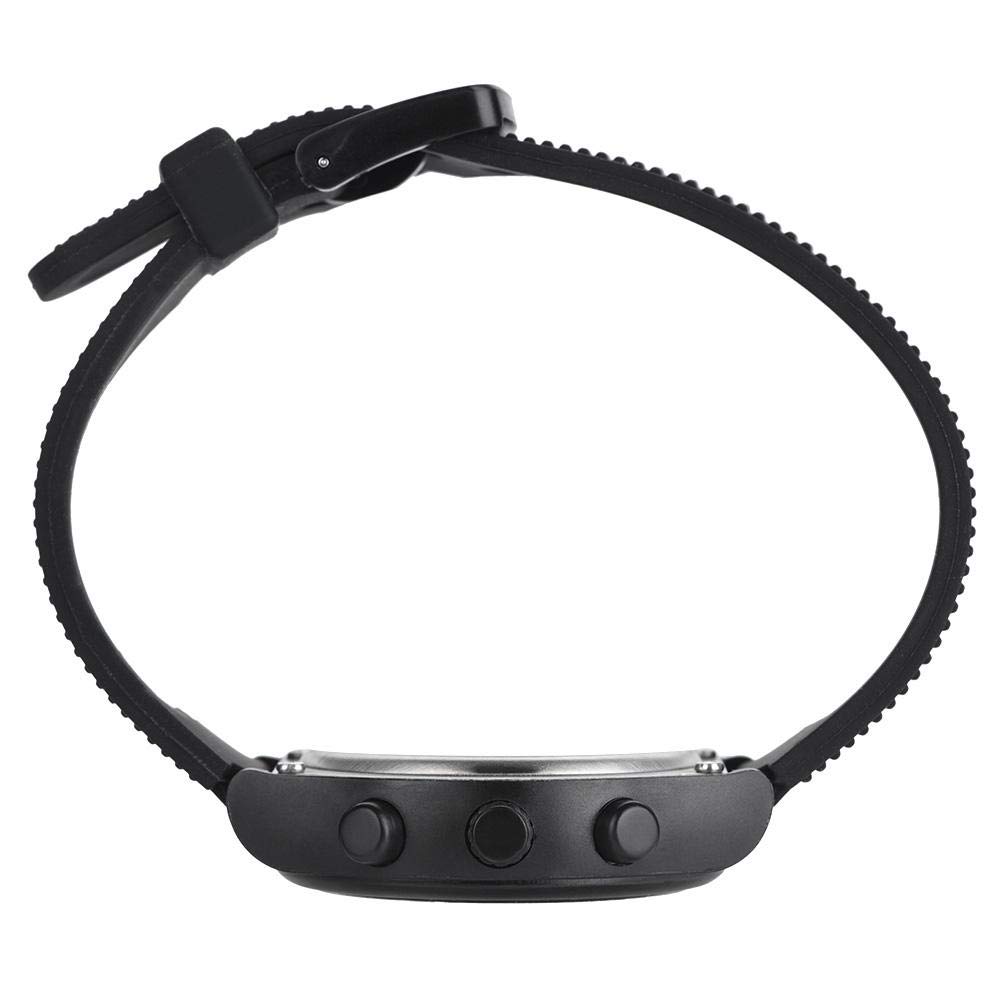 Walfront Orologio sportivo moderno anallergico impermeabile Azan musulmano con preghiera e bussola nero, nero, 1 unità (confezione da 1), moderno, nero, 1 Unité (Lot de 1), Moderno