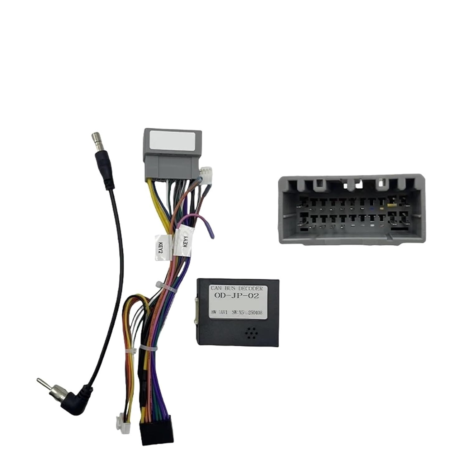 16Pin Car Wiring Harness Adapter Box Decoder Compatible with Dodge Caliber Jeep Compass Jeep Grand Cherokee WK OD-JEEP-02(Only Canbus)