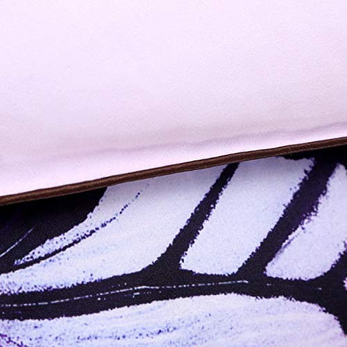 Purple Butterfly Comforter Sets Twin Size 3 Pieces, Girls Kids Quilted Bedspread Comforter Bedding Sets, Butterfly Bedding Sets Twin #TOP6