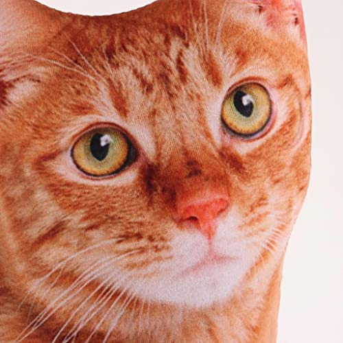 Cojín de peluche con forma de gato amarillo para niños 3