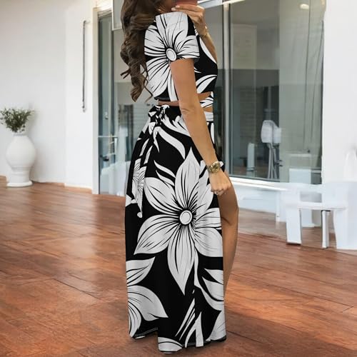 Image of MESLIMA Two Piece Dresses Sets for Women Summer Boho Maxi Dresses