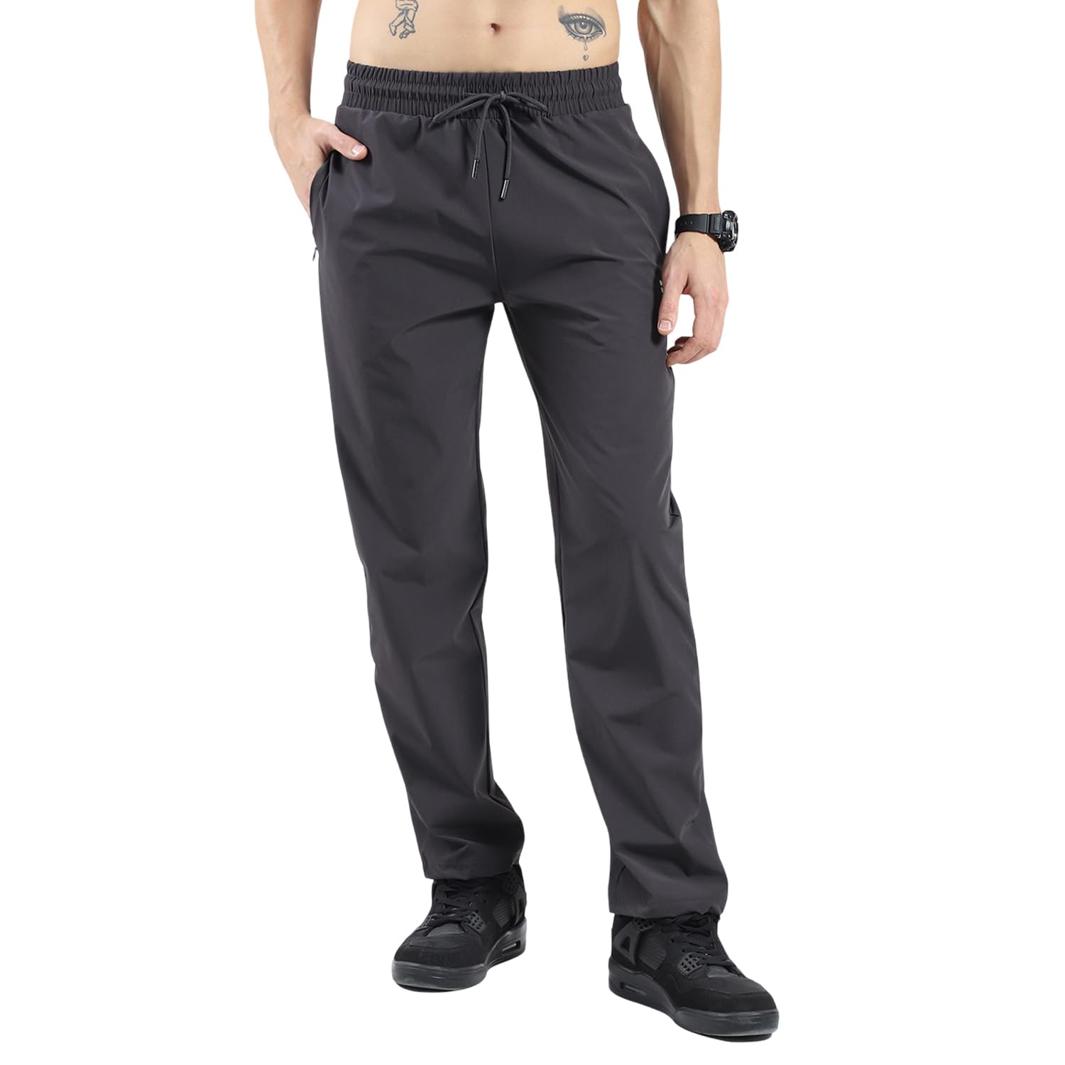rock.it from House of Monte Carlo Men's Regular Fit Solid Track Pants | Drawstring Closure | Side Pocket | Sports Lower | Comfortable & Stylish Lower for Men's-picture-25