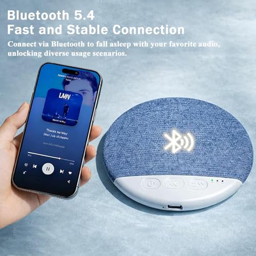 Image of Bluetooth Pillow Speaker for Sleeping | Wireless Under Pillow Sleep Speaker with White Noise Timer | Rechargeable Mini Stereo Speaker for Side Sleepers, Adults & Kids
