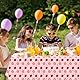 4 Stück Einweg Rosa Erdbeer Tischtuch Erdbeer Tischtuch Party Tischdecke Erdbeer Themed Tabelle Tischabdeckung Wasserdicht Tischtuch für Brautpartys Kinder Mädchen Dekorationen 130 x 220 cm