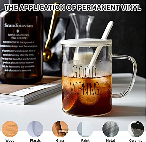 Huaxing Matte Black Permanent Vinyl For Cricut, 12" X 50Ft Permanent Adhesive Vinyl Roll For Cricut, Silhouette, Cameo Cutters, Signs, Craft Die Cutters #TOP3