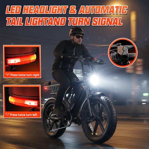 Image of TST Electric Bike for Adults 1500W Peak Motor 48V 15Ah 20 inch Fat Tire E-Bike